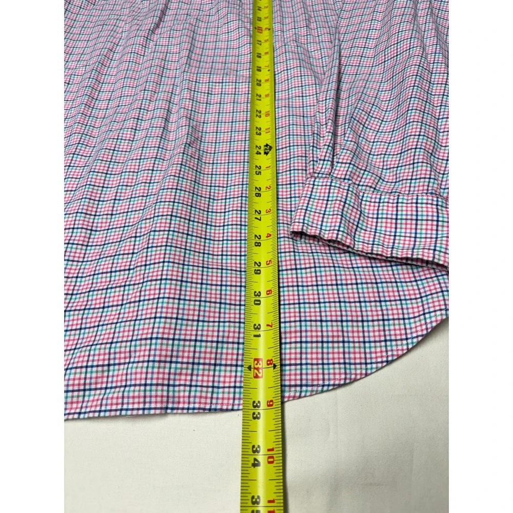 Ralph Lauren Mens XL Long Sleeve Button Down Shirt Tattersall Check Red Blue